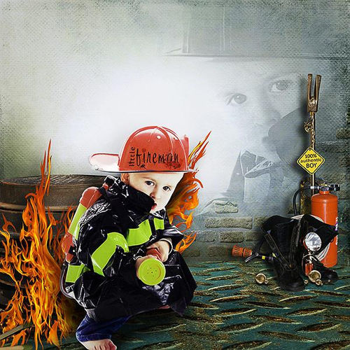 Скрап-набор «Юный пожарник»