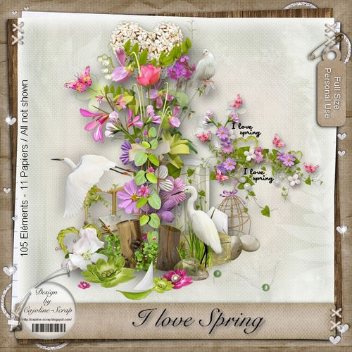 Скрап-набор «I Love Spring» - «Я люблю весну»