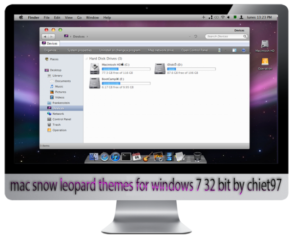 Мac snow leopard themes for windows 7 32 bit by chiet97