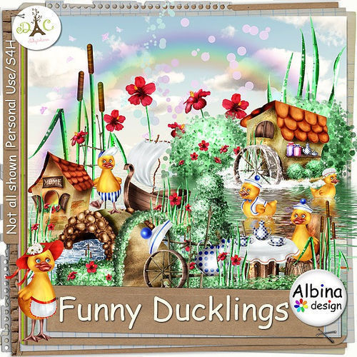 Скрап-набор - Funny Ducklings
