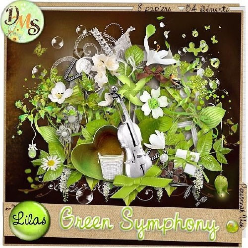 Весенний скрап-набор "Зеленая симфония" - "Green Symphony"