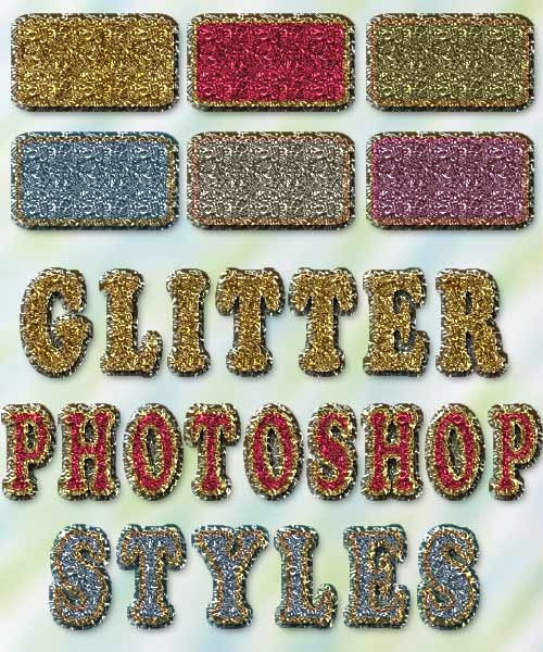 Glitter Photoshop styles "Удар блестка"