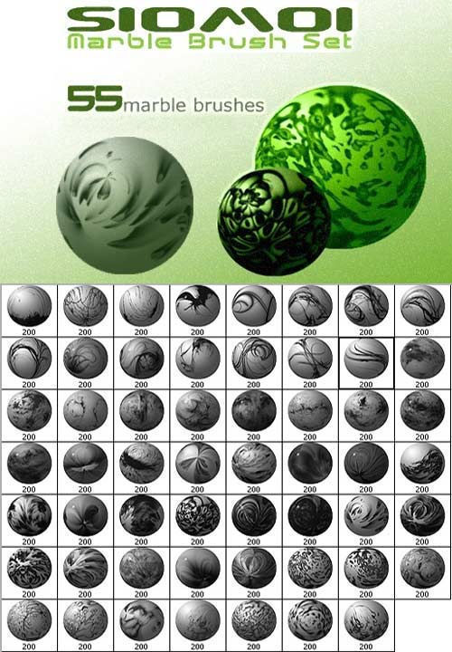 Brushes for Photoshop "Мраморные шары"