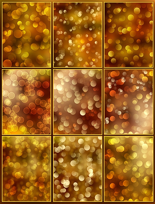 Gold Bokeh Backgrounds. Золотые фоны Боке