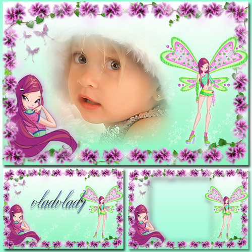 Детская рамка для оформления фотографий маленьких принцесс "Фея Рокси"