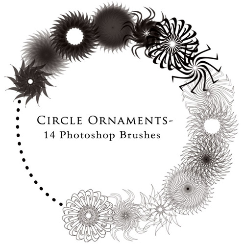 Кисти для photoshop "Украшение круга" - "Circle ornaments"