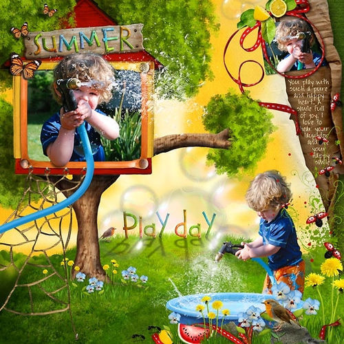 Яркий и солнечный скрап-набор "Детская площадка"