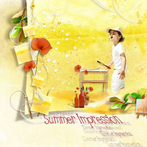 Солнечный летний скрап "Летнее впечатление" - "Summer Impression"