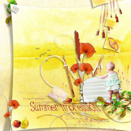 Солнечный летний скрап "Летнее впечатление" - "Summer Impression"