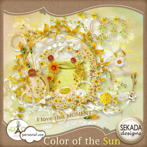 Солнечный цветочный скрап-набор "Color of the sun"