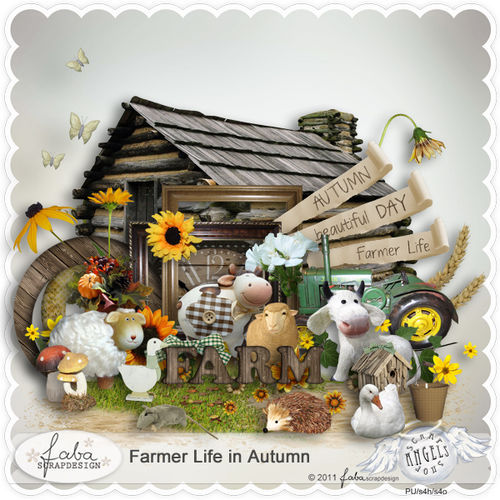 Скрап-набор "Жизнь на ферме осенью"