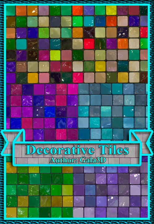 Текстуры для фотошопа "Декоративные плитки". Textures for photoshop "Decorative tiles"