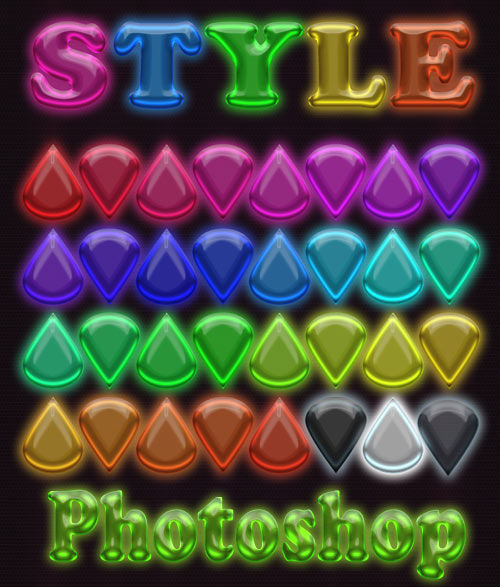 Styles for Photoshop "Разноцветный микс 13"