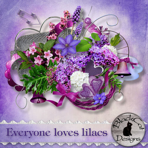 Скрап-набор "Everyone loves lilacs"