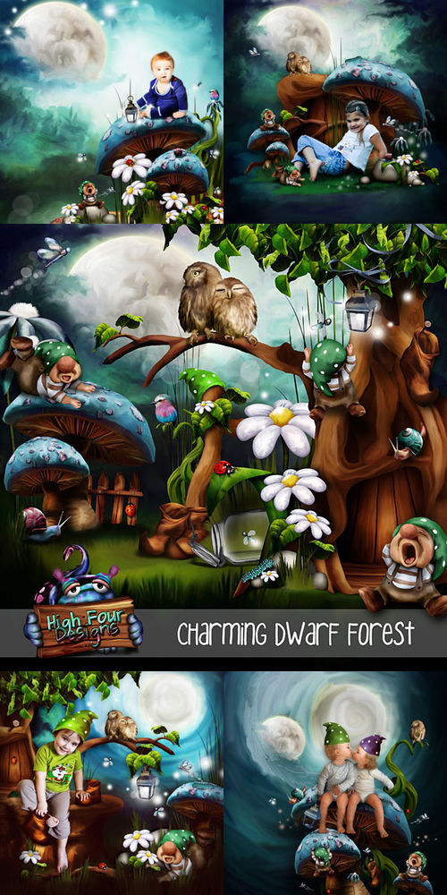 Сказочный скрап-набор "Сharming dwarf forest"