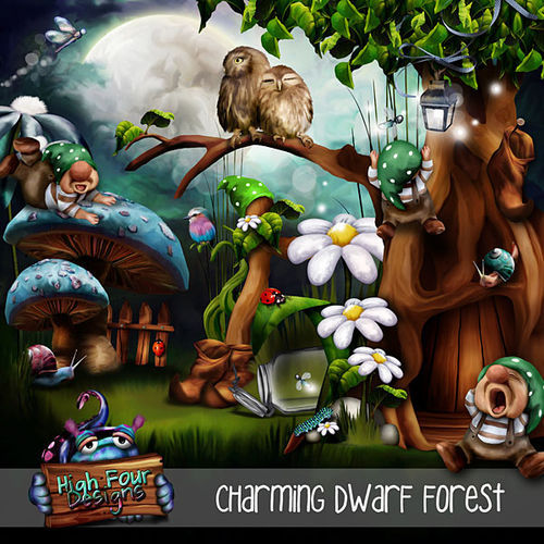 Сказочный скрап-набор "Сharming dwarf forest"