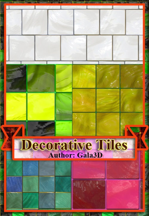 Высококачественные текстуры для фотошопа "Декоративная плитка". Textures for Photoshop "Decorative Tiles"