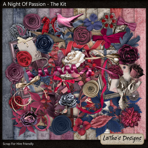 Скрап-набор "A Night Of Passion"