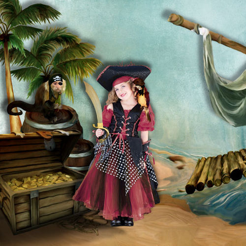 Детский скрап-набор "Приключения маленького пирата"