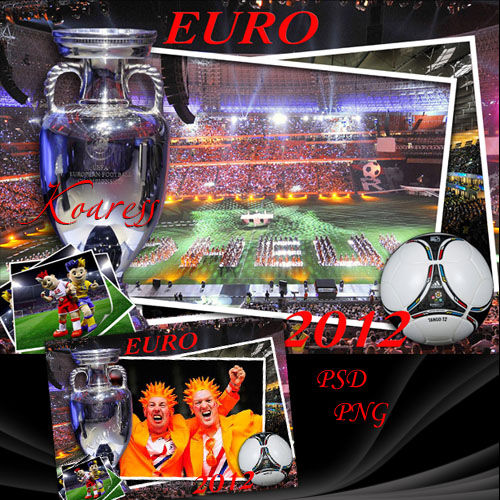 Мужская рамка для оформления фотографий "Мы на Евро 2012 - большой футбол"