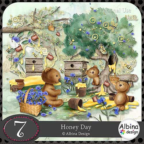 Очаровательный скрап-набор - Honey day