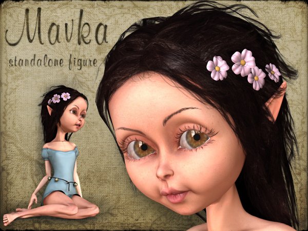 Очаровательная эльфийка 3D Mavka