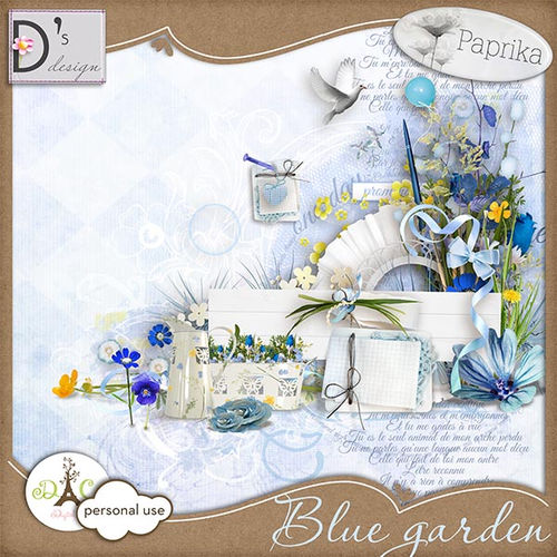 Скрап-набор Blue garden
