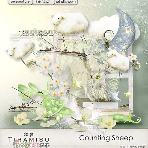 Скрап-набор Counting Sheep