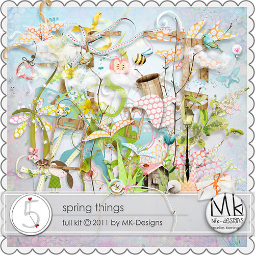 Скрап-набор Spring things