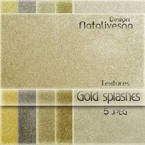 Набор великолепных текстур для Abobe Photoshop "Золотые брызги"