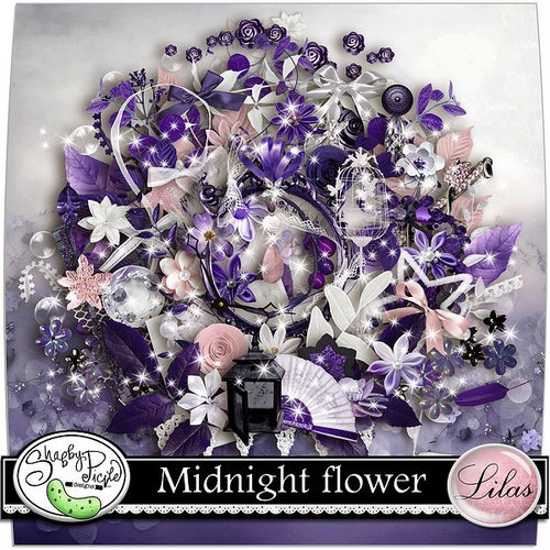 Великолепный скрап-набор "Midnight flower"