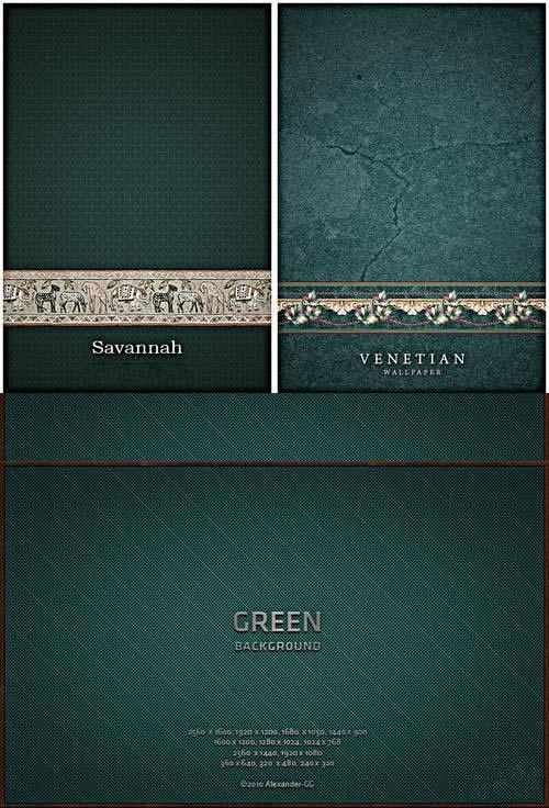 Коллекция классических текстур в зеленых тонах