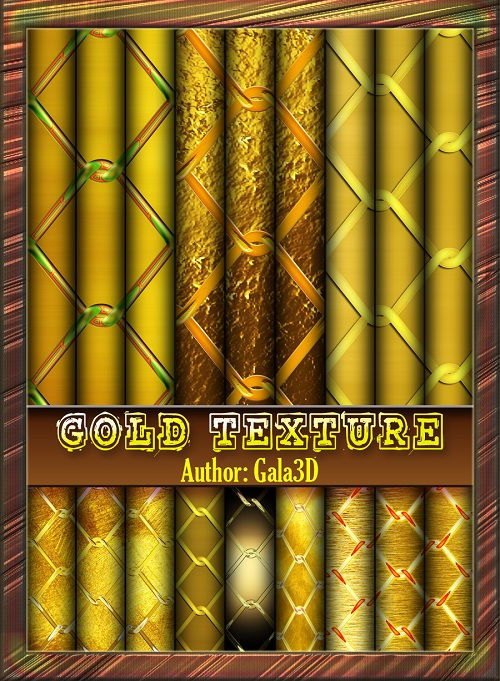 Сборка высококачественных золотых текстур с рисунком сетки