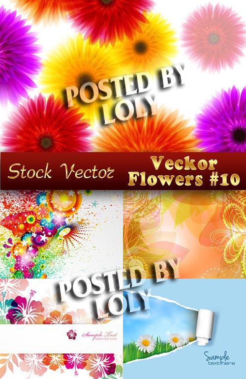 Vector stock "Цветы в векторе #10"