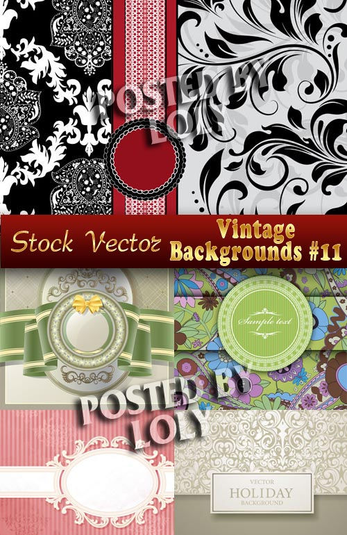 Stock vector "Vintage backgrounds" - "Винтажные фоны #11"