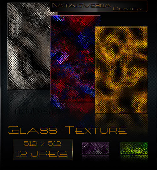 Стеклянные текстуры для Adobe Photoshop "Цветной блеск"