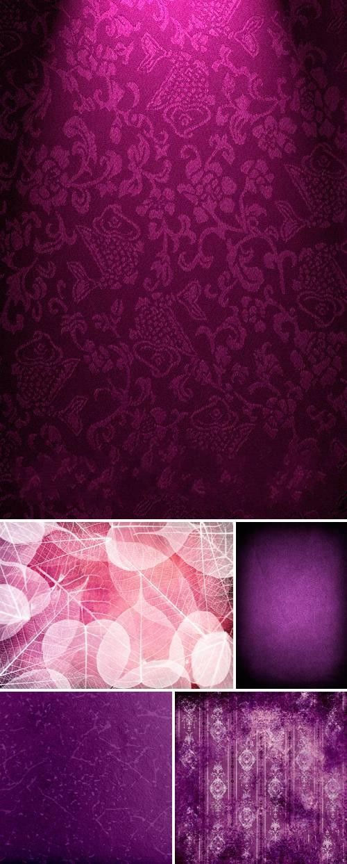 Набор различных пурпурных текстур