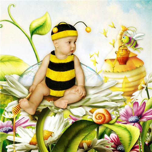 Скрап-набор "Baby Bee Garden"