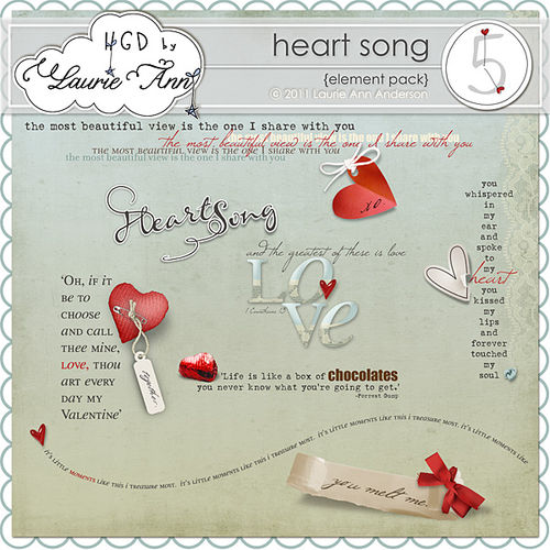 Скрап-набор "Heart Song"