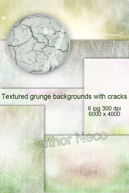 Текстурированные гранжевые фоны с трещинами - Textured grunge backgrounds with cracks