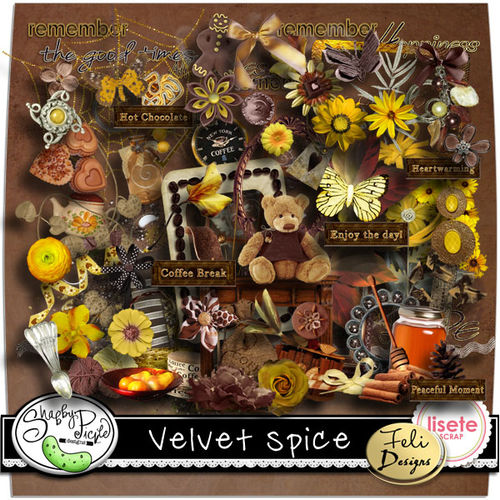 Скрап-набор "Velvet spice"