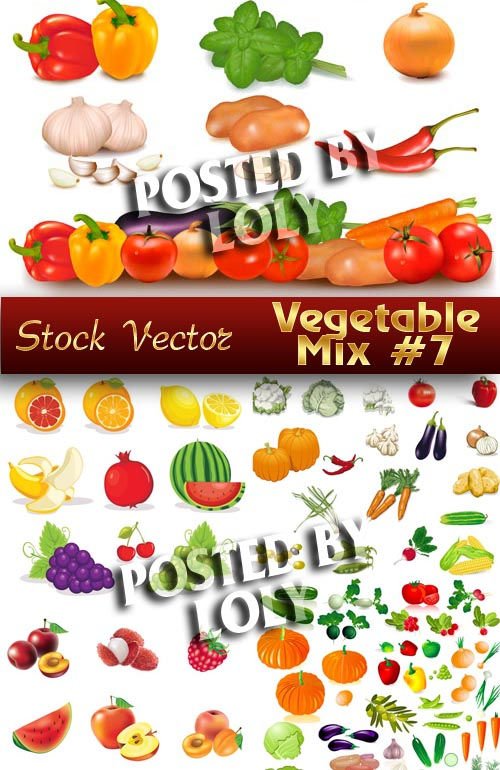 Векторный клипарт "Свежие векторные овощи #7"