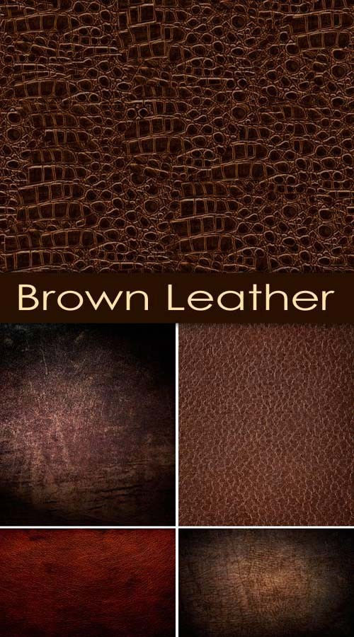 Набор кожаных текстур коричневых оттенков