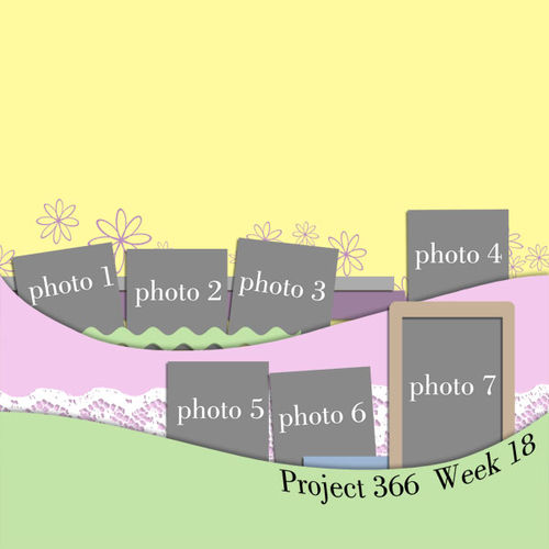 Набор темплейтов для оформления фотокниги в стиле "Проект 365"