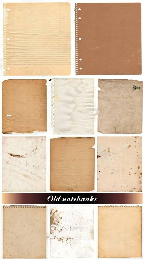 Старые блокноты и тетрадные листы - текстуры