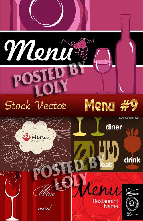 Ресторанные меню #9 - Векторный клипарт