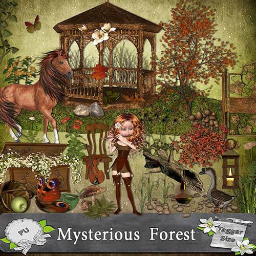 Скрап набор Mysterious Forest - Таинственный лес