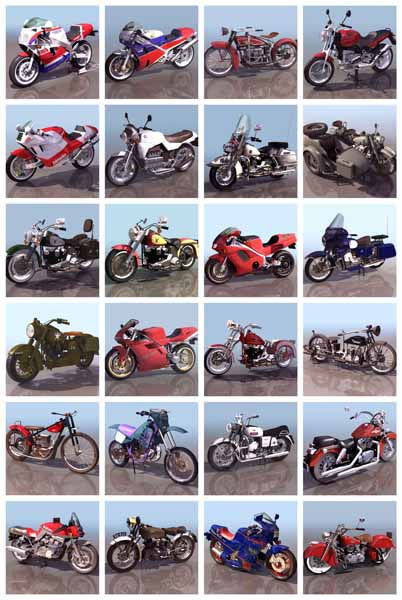 Коллекция 3d моделей  мотоциклов
