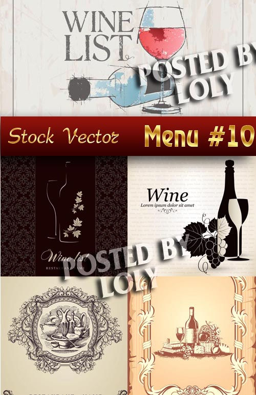 Ресторанные меню #10 - Векторный клипарт