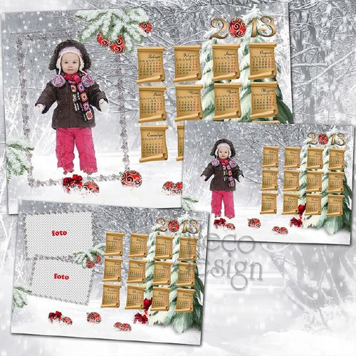 Зимний календарь на 2013 год "В новогоднем лесу"